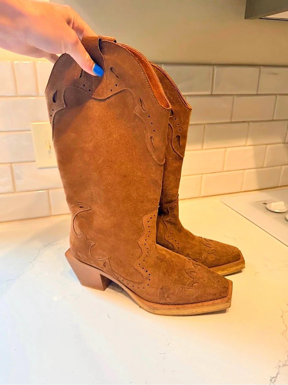 Brown Western Heeled Boots